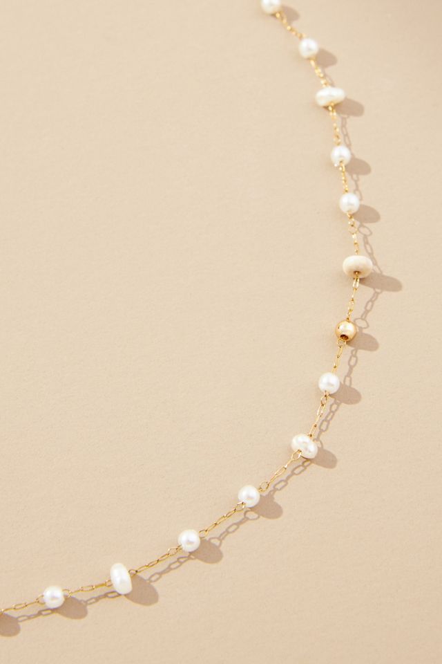 Collier délicat à perles mélangées #1