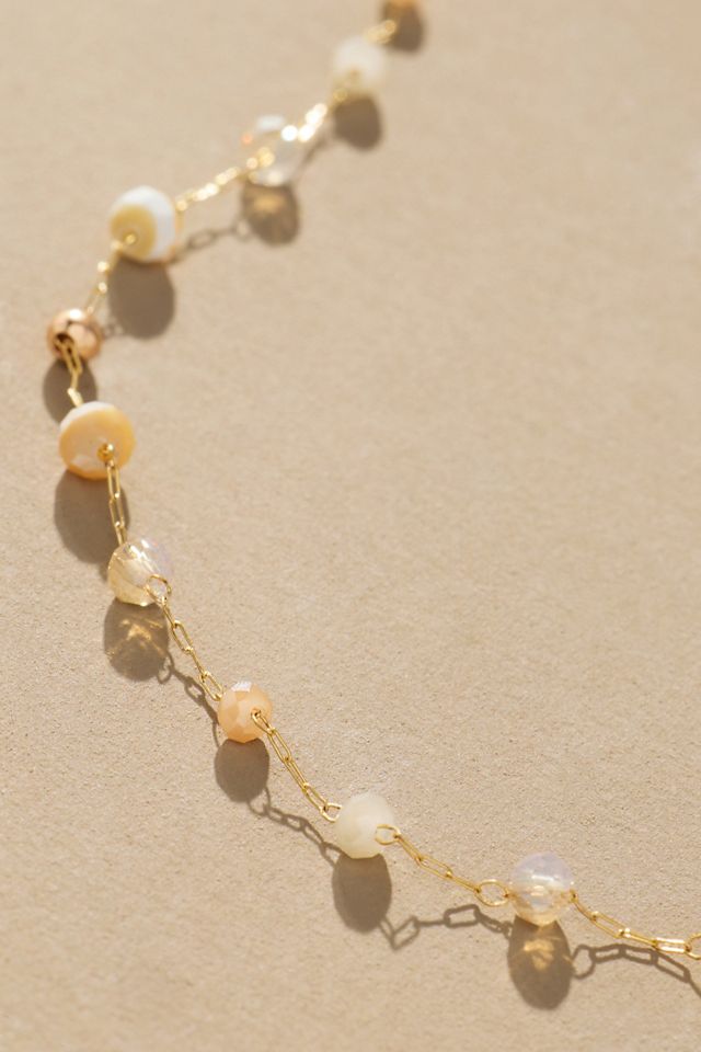 Mixed Bead Dainty Necklace #1
