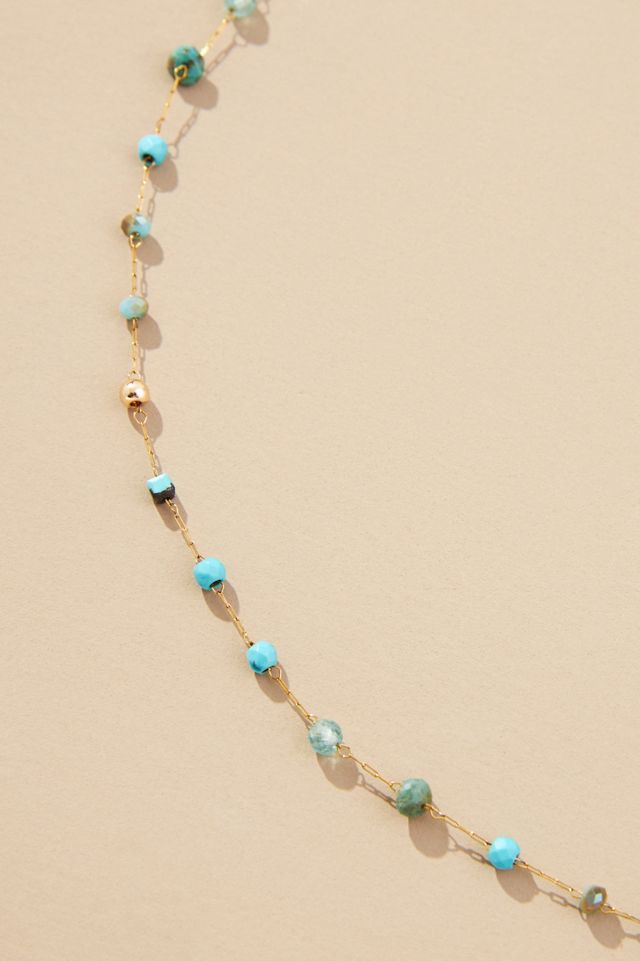 Mixed Bead Dainty Necklace #3