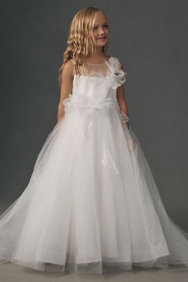 Princess Daliana 3D Floral Flower Girl Dress #1