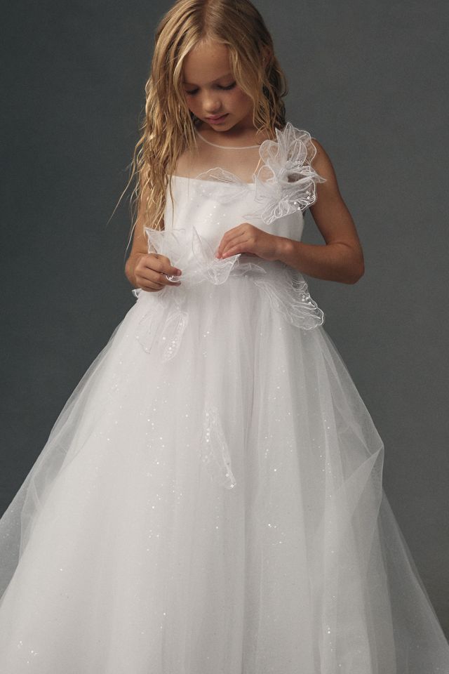 Princess Daliana 3D Floral Flower Girl Dress #2