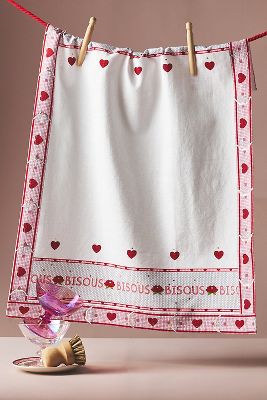 Anthropologie Valentine Tile Tea Towel