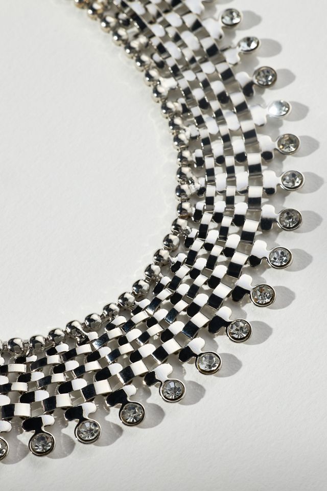 Crystal Woven Track Necklace #2