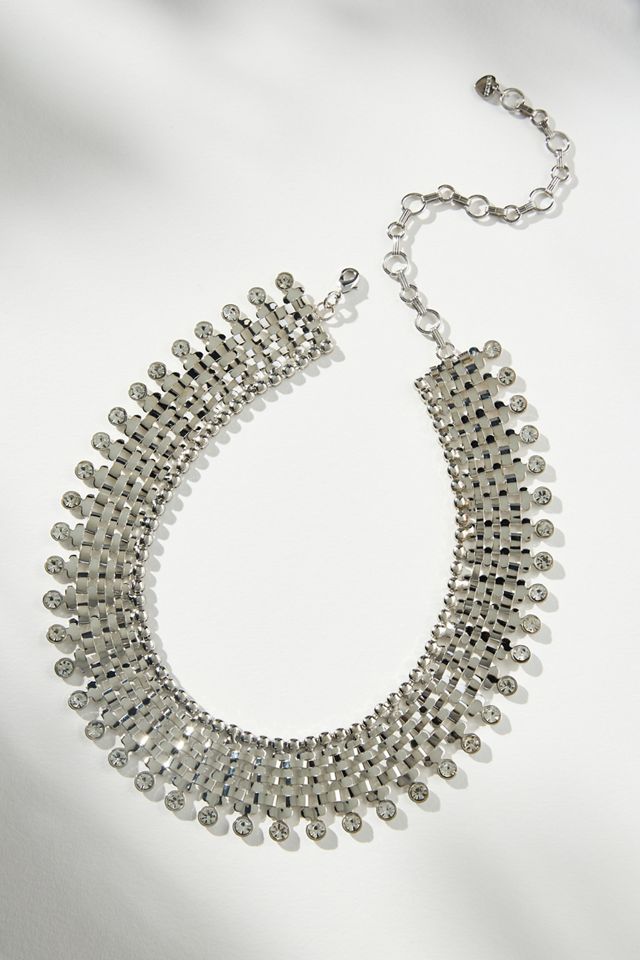 Crystal Woven Track Necklace #1