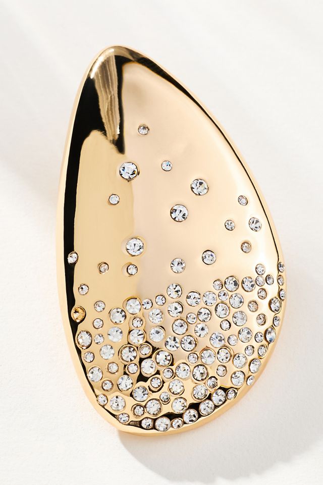 Oversized Crystal Teardrop Earrings #4