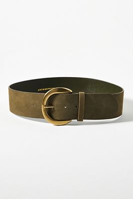 By Anthropologie Vintage Wide Belt In Green