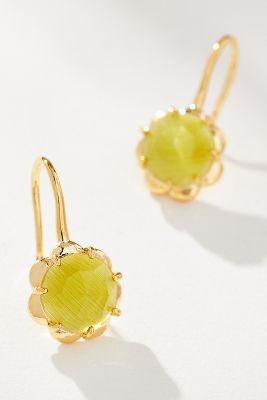 BY ANTHROPOLOGIE GLASS STONE DROP EARRINGS 