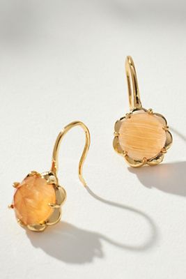 Shop By Anthropologie Glass Stone Drop Earrings In Brown