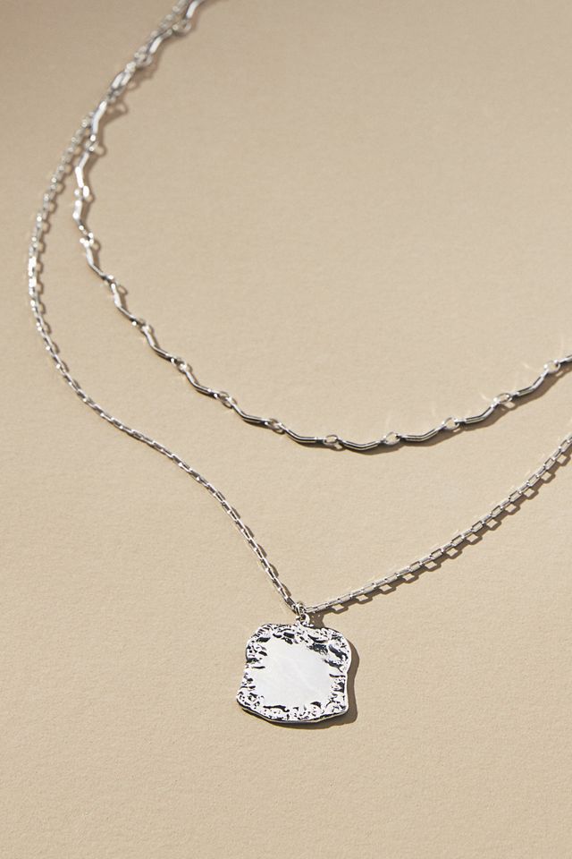 Square Coin Layered Necklace #1