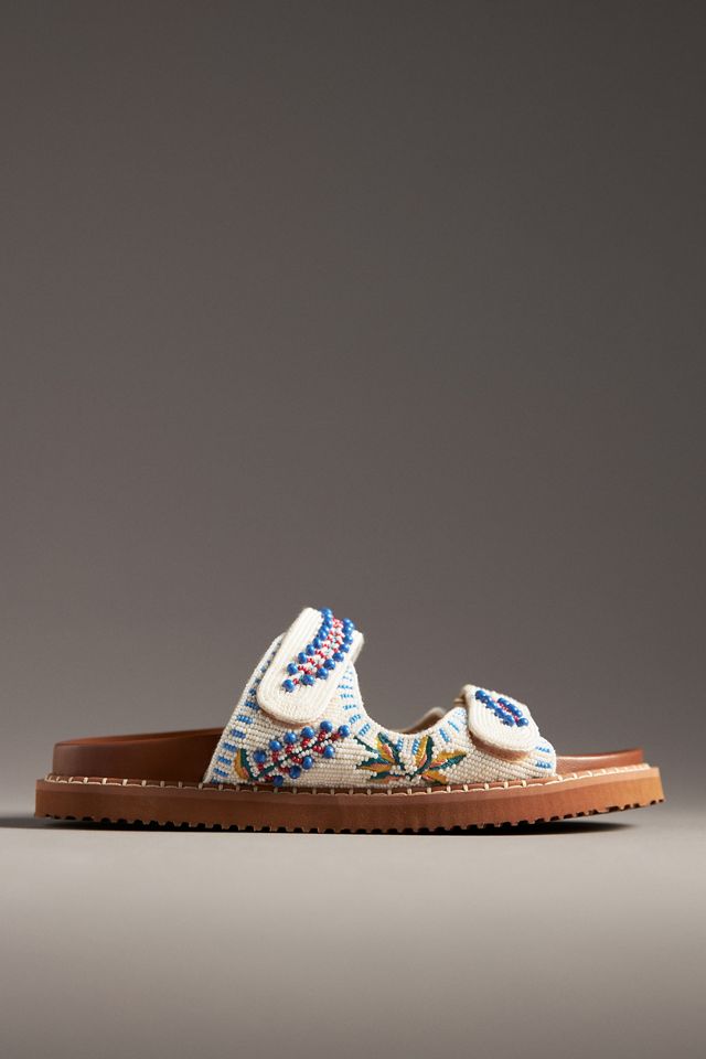 De Siena Beaded Slide Sandals #1