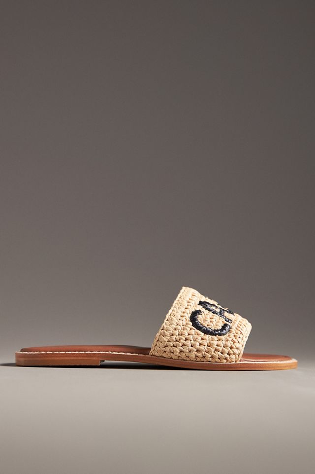 De Siena Destination Raffia Slide Sandals #1