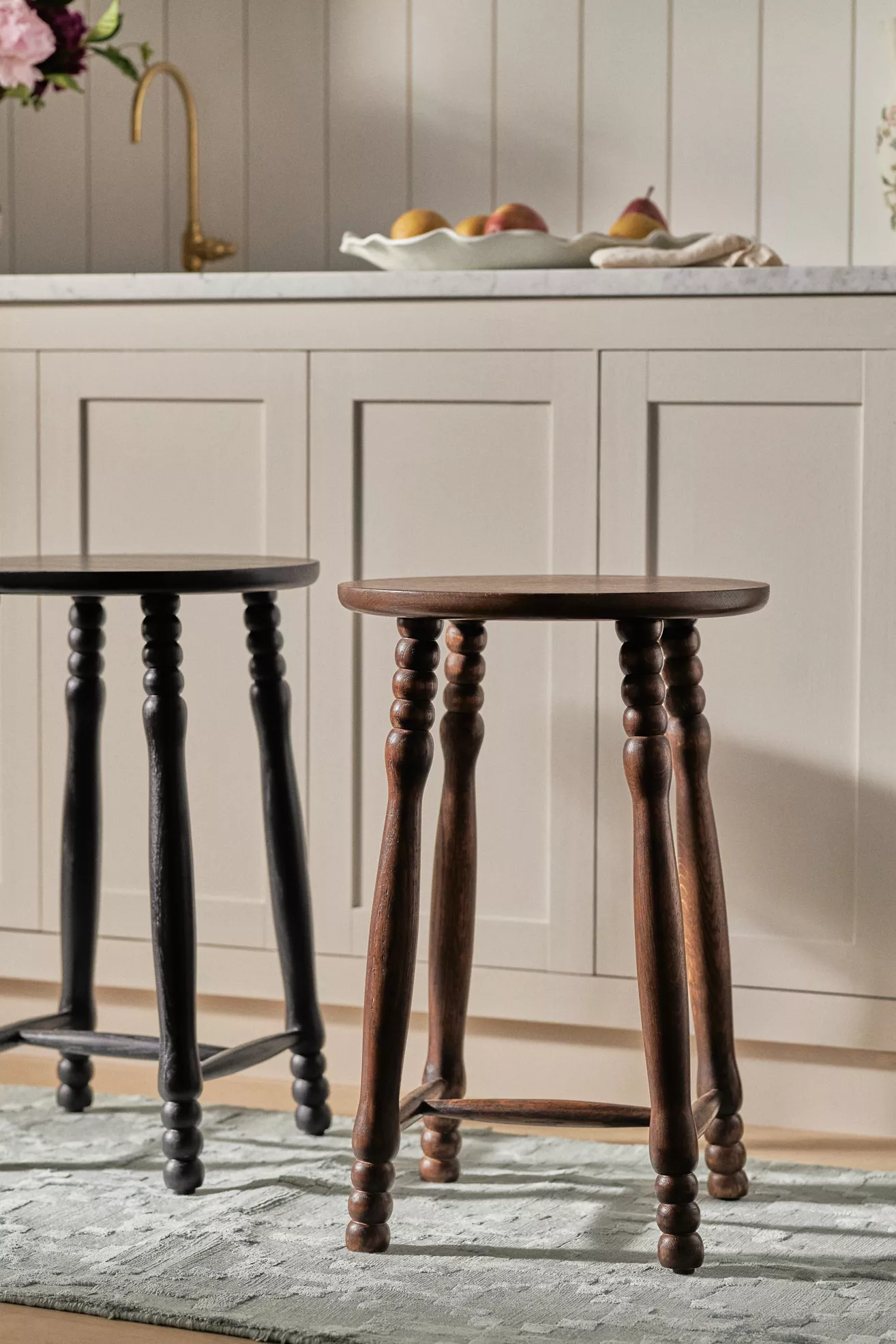 Pierre Turned Wood Counter Stool - thumbnail 6