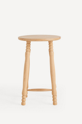 Anthropologie Pierre Turned Wood Counter Stool In Neutral