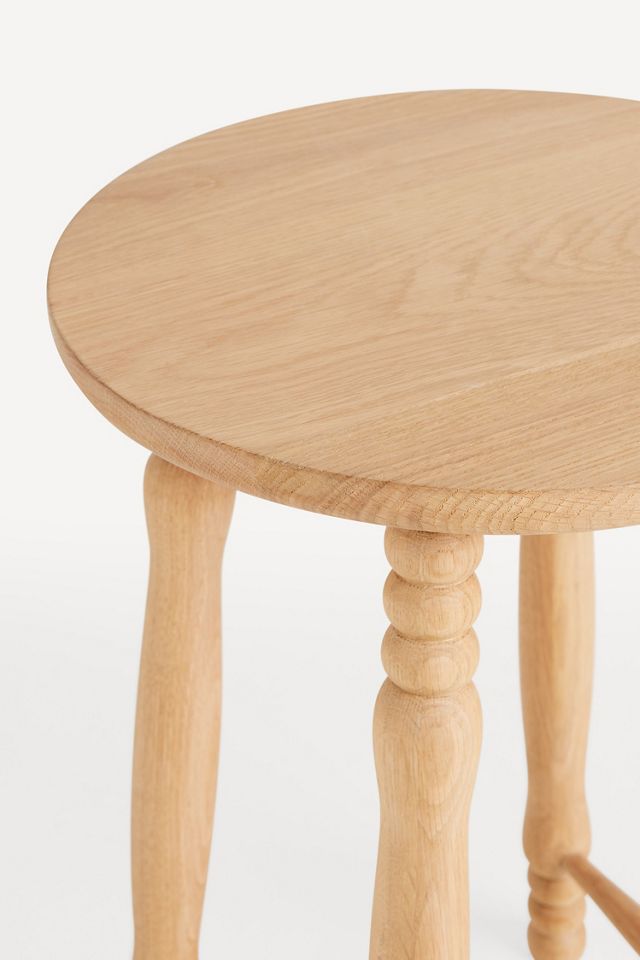 Pierre Turned Wood Counter Stool #1