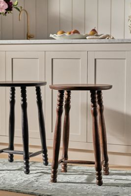 Roma Turned Wood Counter Stool