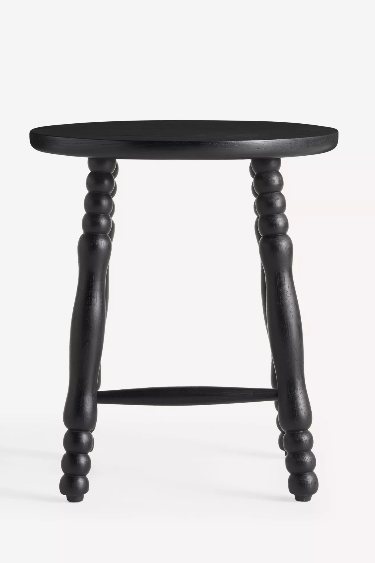 Pierre Turned Wood Stool - thumbnail 3