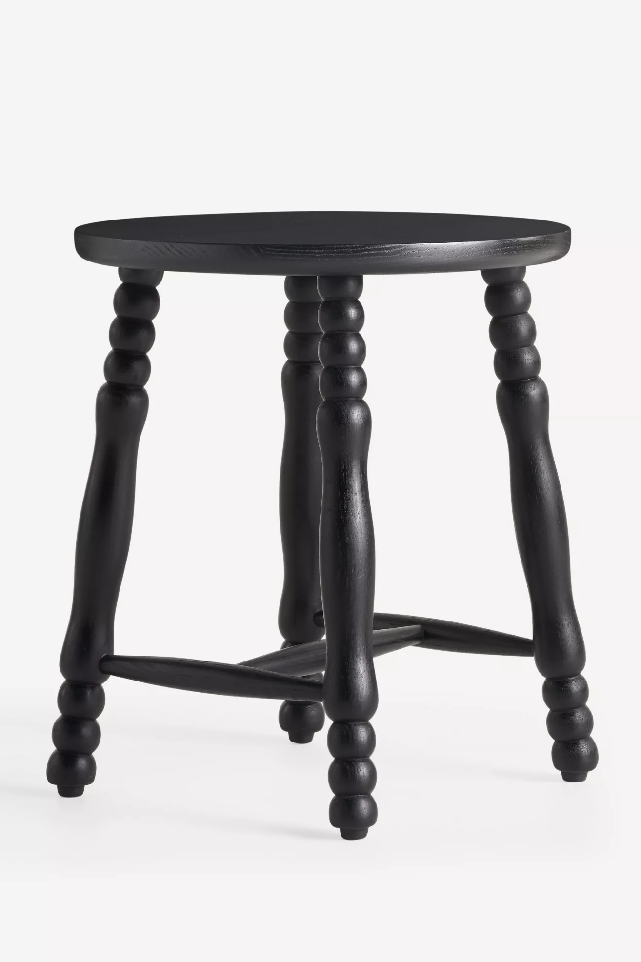 Pierre Turned Wood Stool - thumbnail 4