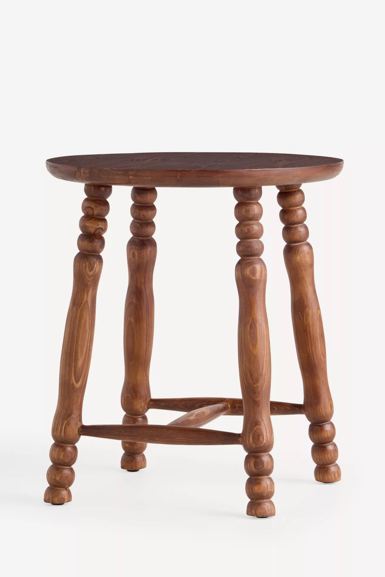 Pierre Turned Wood Stool - thumbnail 7