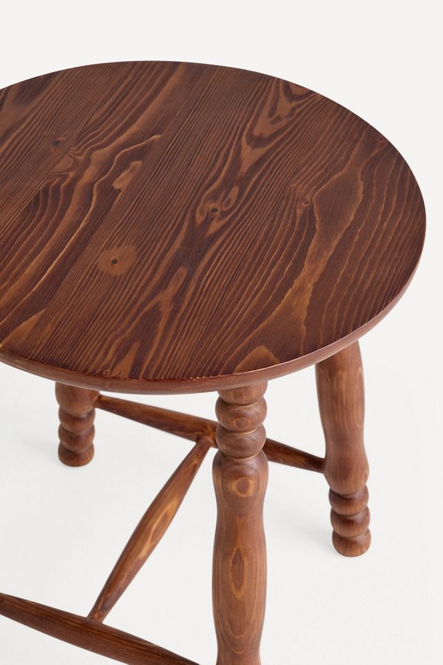 Roma Turned Wood Stool #2
