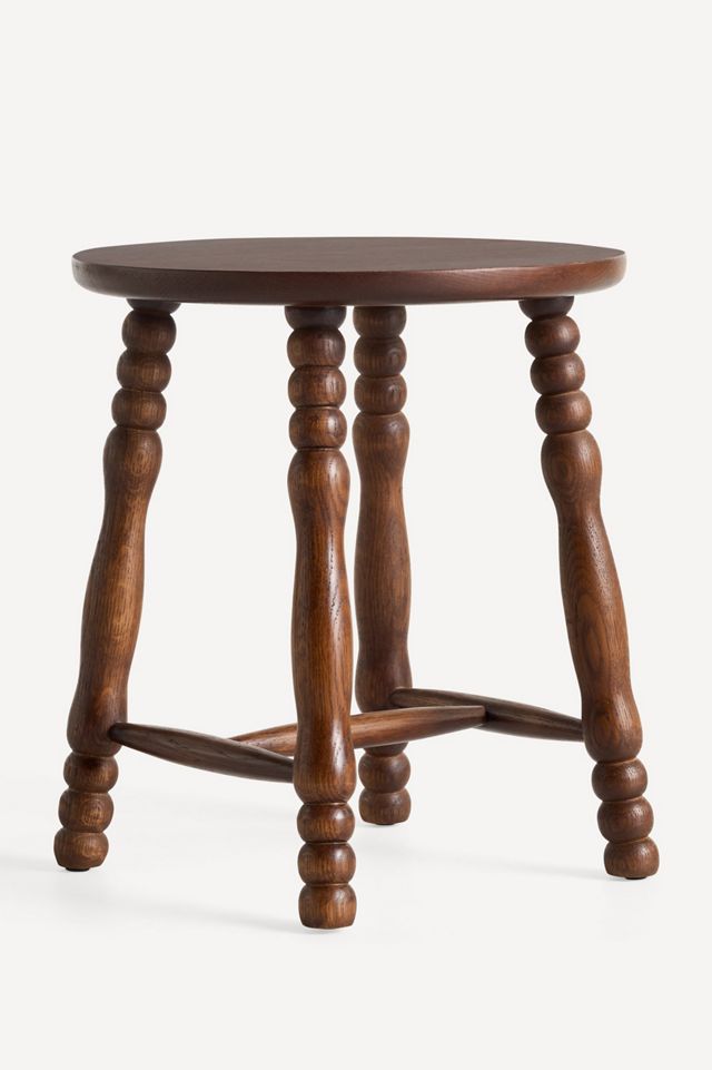 Roma Turned Wood Stool #4
