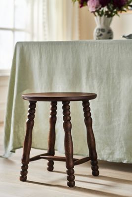 Roma Turned Wood Stool