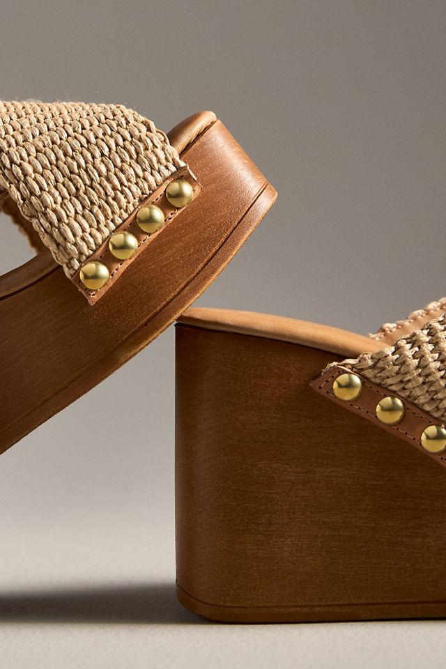 By Anthropologie Cross-Strap Wedge Heels #2
