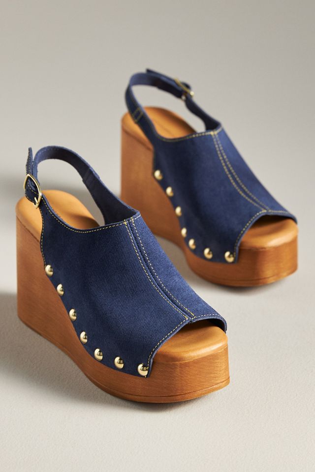 By Anthropolgie Slingback Wood-Bottom Heels | Anthropologie
