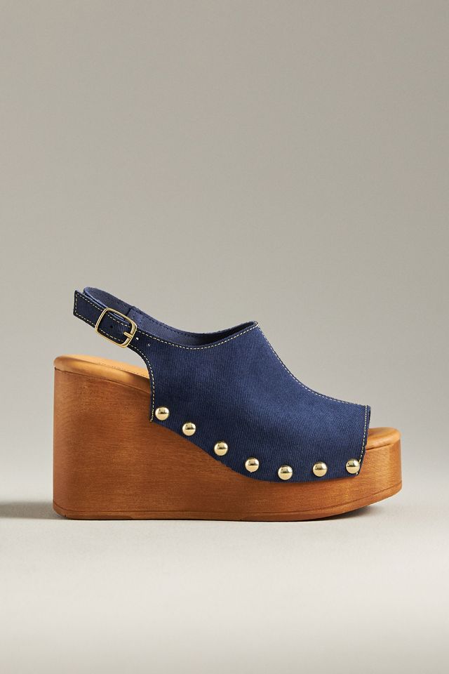 By Anthropolgie Slingback Wood-Bottom Heels | Anthropologie