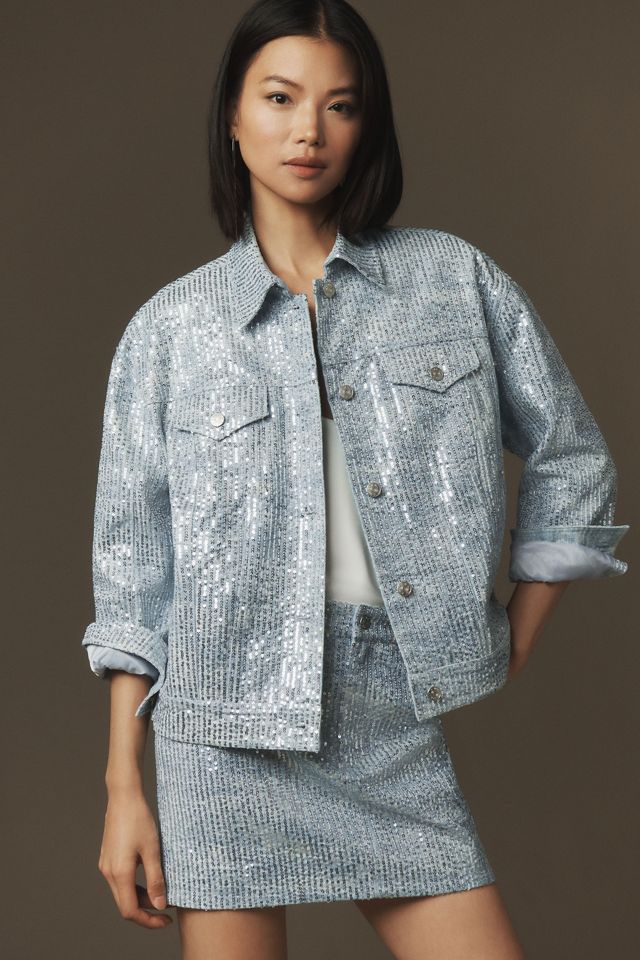 Walter Baker Shawna Sequin Denim Jacket #2