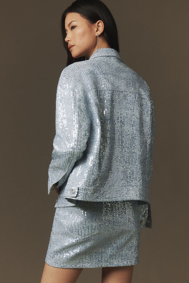Walter Baker Shawna Sequin Denim Jacket #3
