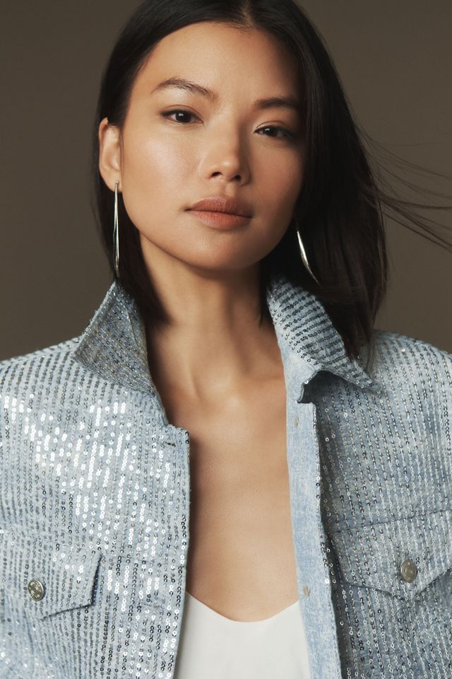 Walter Baker Shawna Sequin Denim Jacket #4