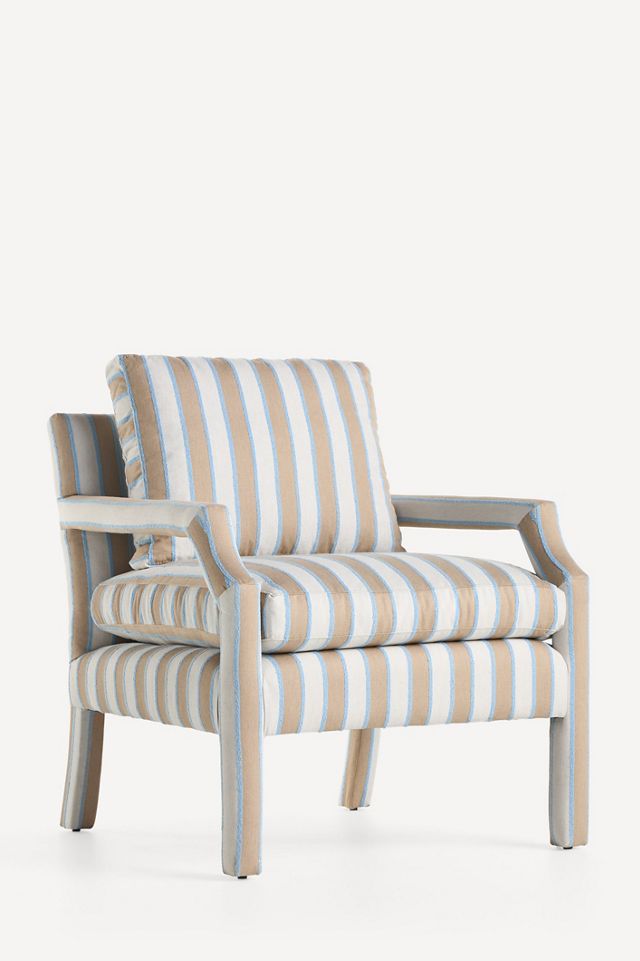 Delaney Woven Stripe Accent Chair #1