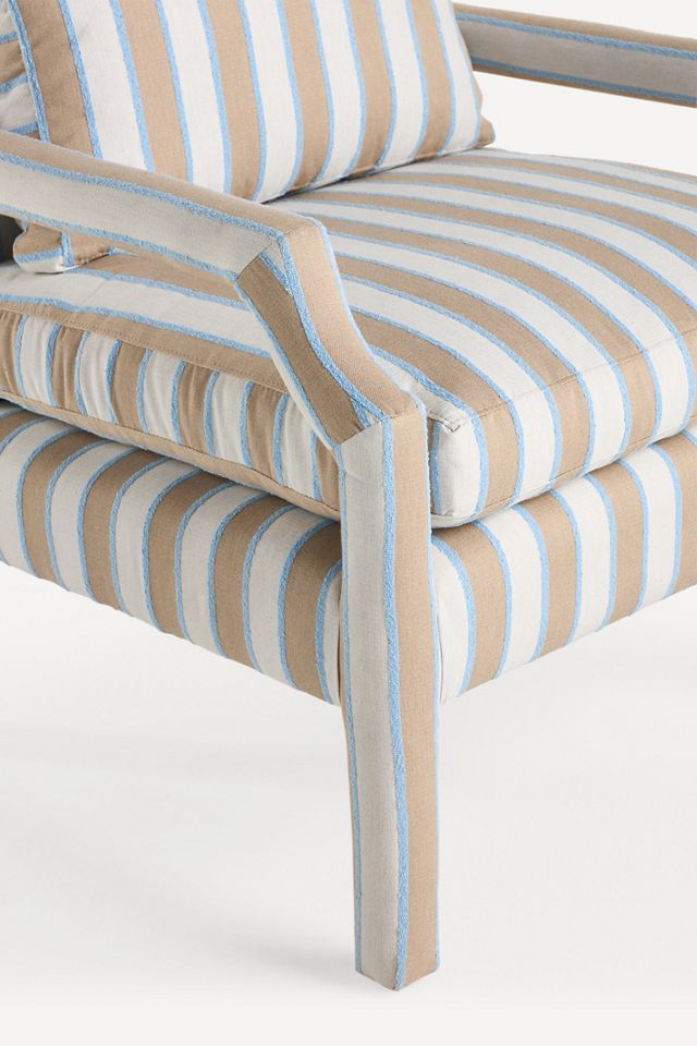 Delaney Woven Stripe Accent Chair #4