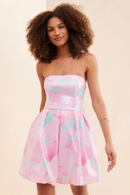 Hutch Aqua Balloon Mini Dress