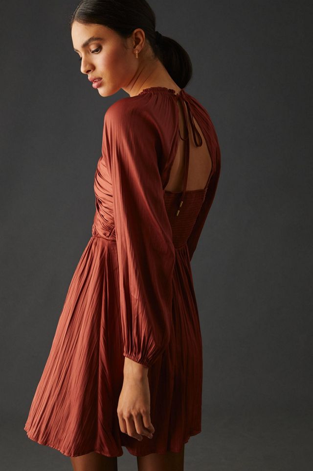 Shirred Cutout Mini Dress #1