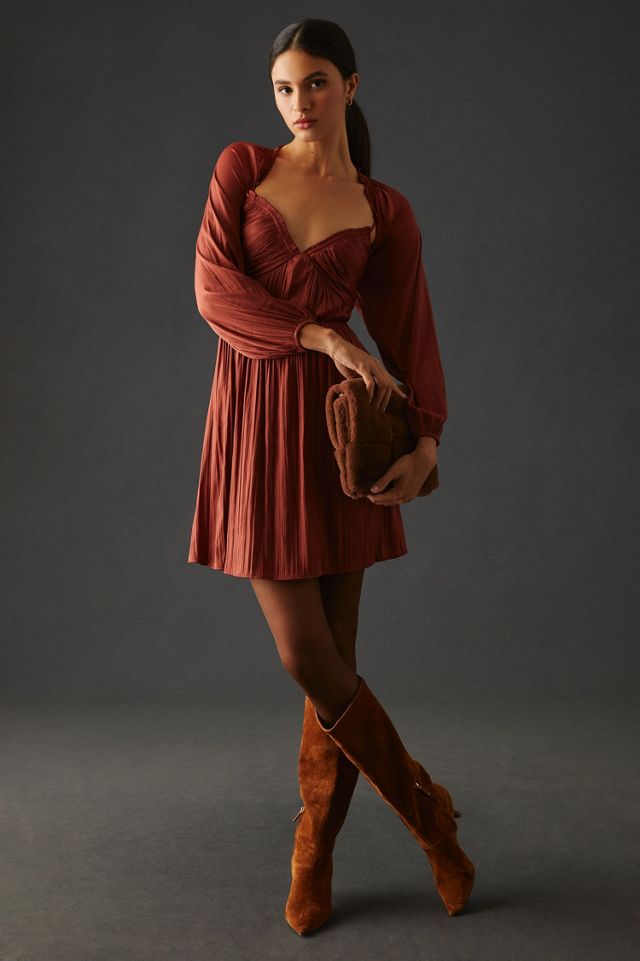 Shirred Cutout Mini Dress #2