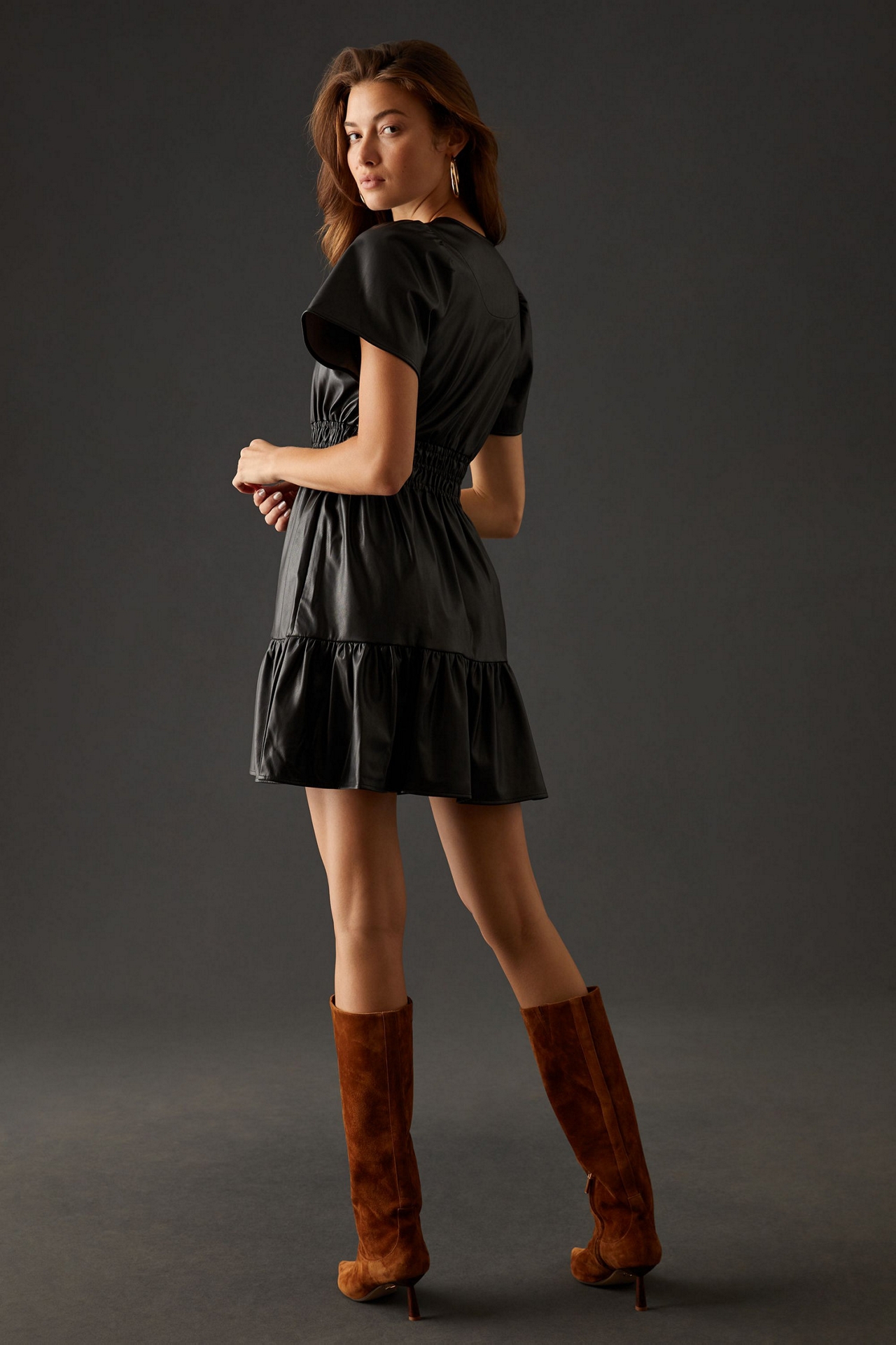 The Somerset Vegan Leather Mini Dress