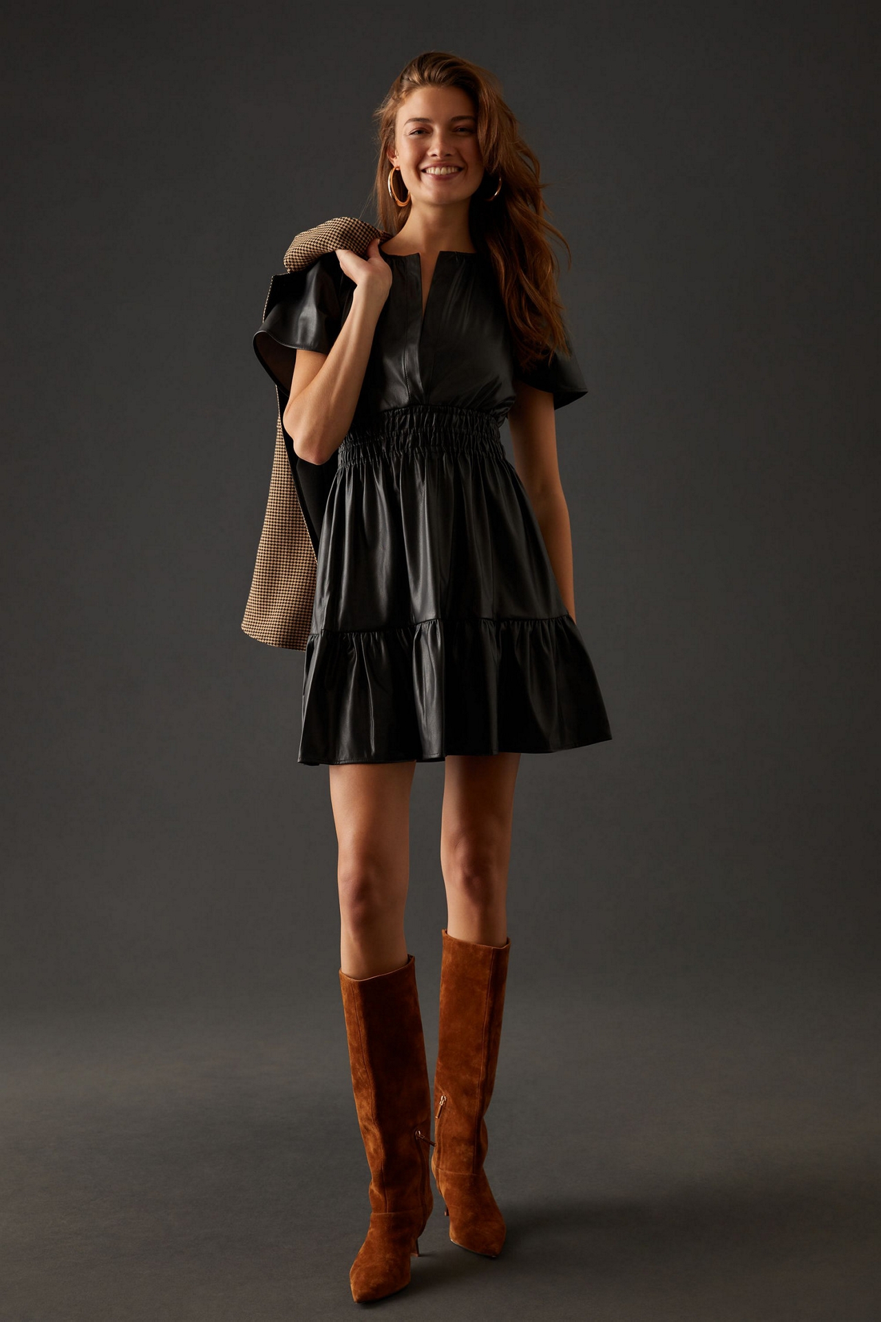 The Somerset Vegan Leather Mini Dress