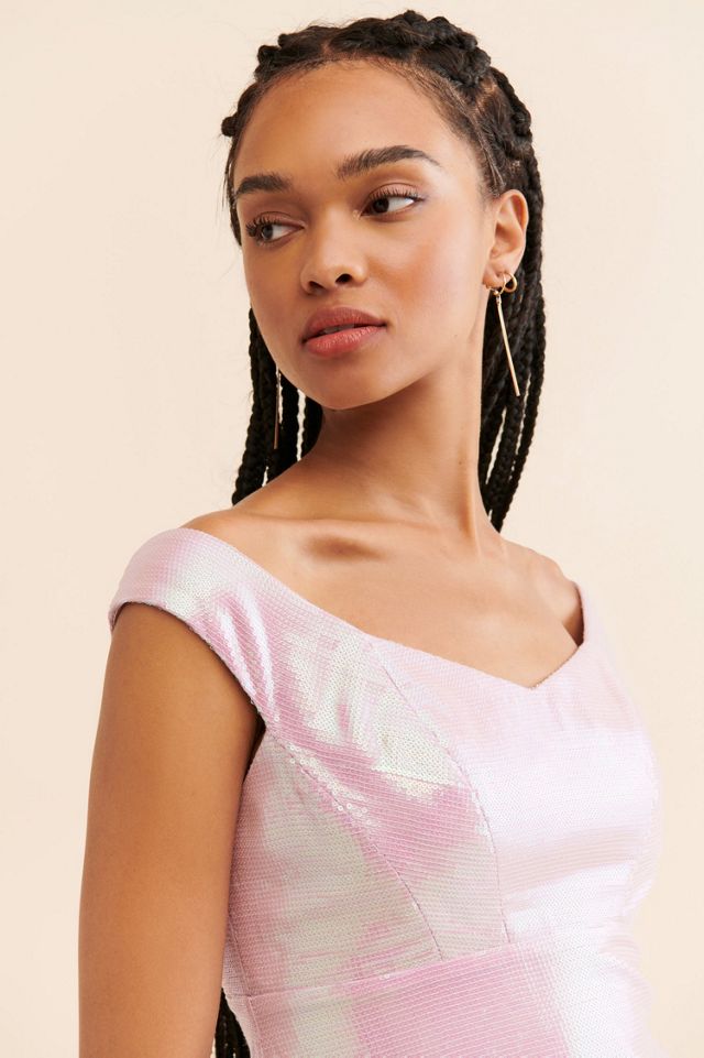 Let Me Be Off-The-Shoulder Sequin Dress #2