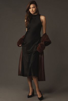 The Perla Racerback Metallic Midi Dress