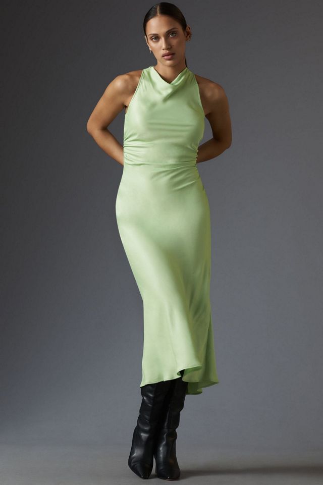 The Perla Racerback Metallic Midi Dress | Anthropologie
