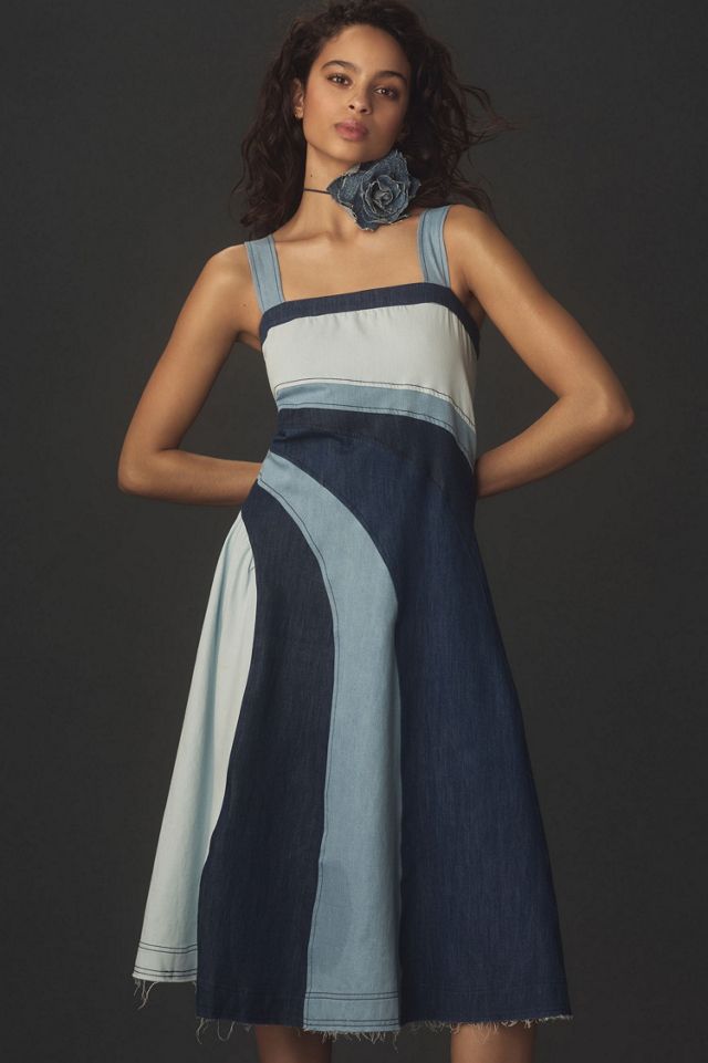Pilcro Seamed Smocked Midi Dress #3