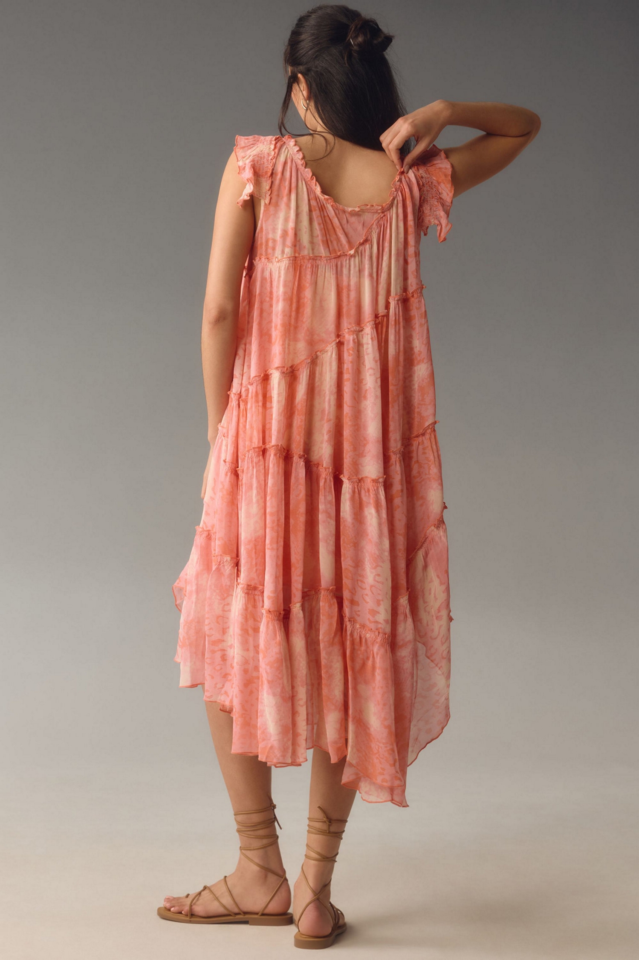 Asymmetric Hanky Tunic Midi Dress