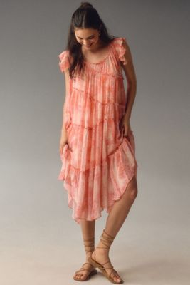 Asymmetric Hanky Tunic Midi Dress
