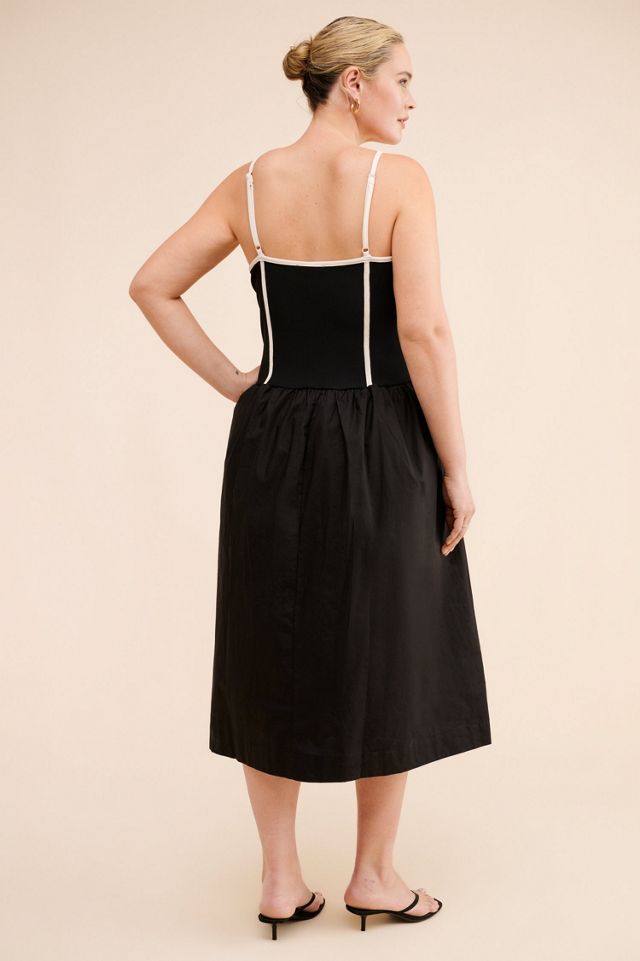Blue Tassel Colorblock Corset Dress #1