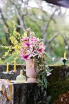 Faux Leafy Magnolia Spray
