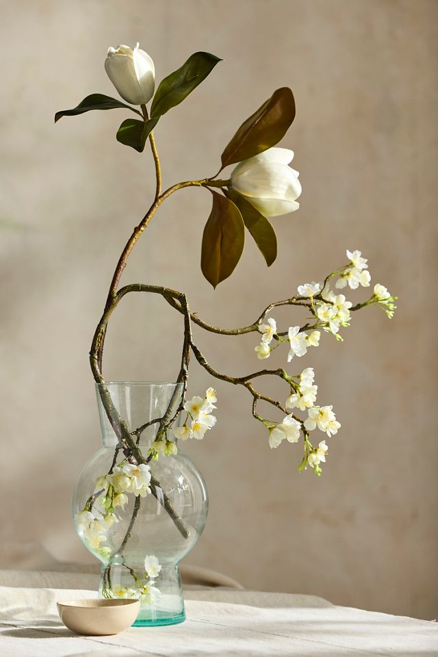 Faux Cream Blossom Spray #1