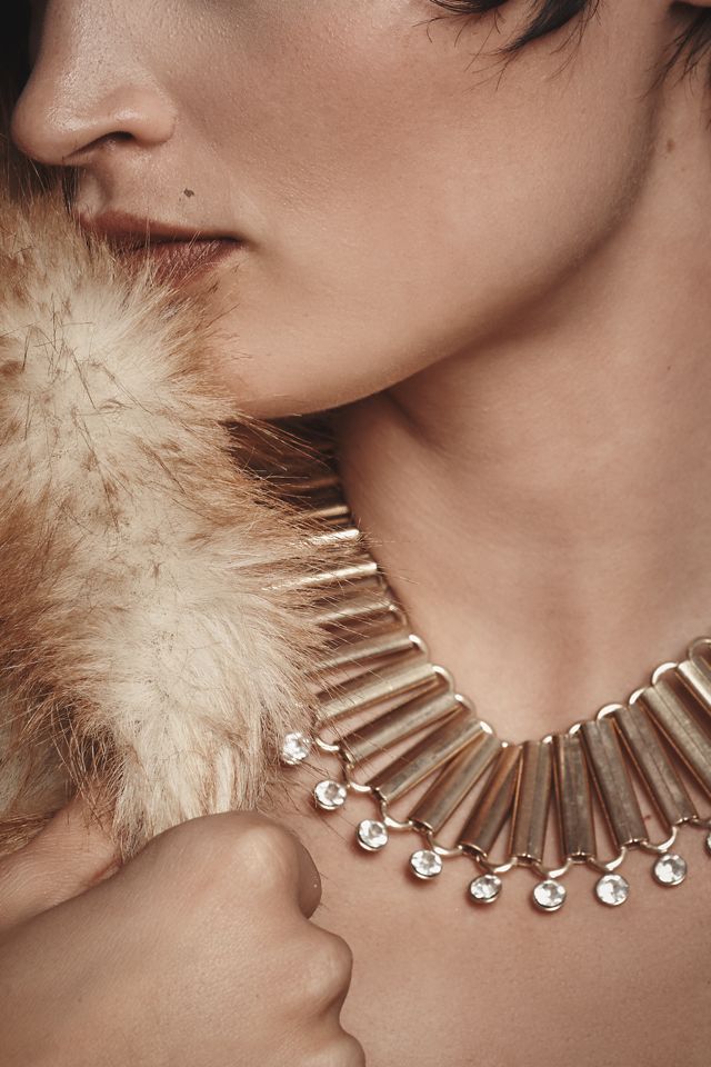 Crystal Fluted Collar Necklace #1