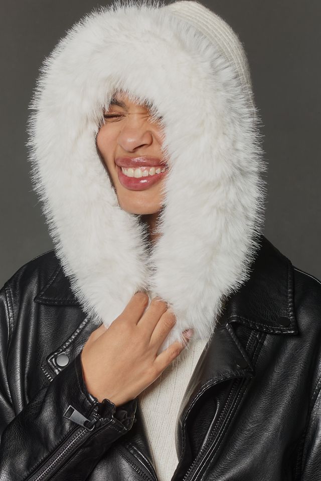 Daily Practice by Anthropologie Knit Faux-Fur Hood #1