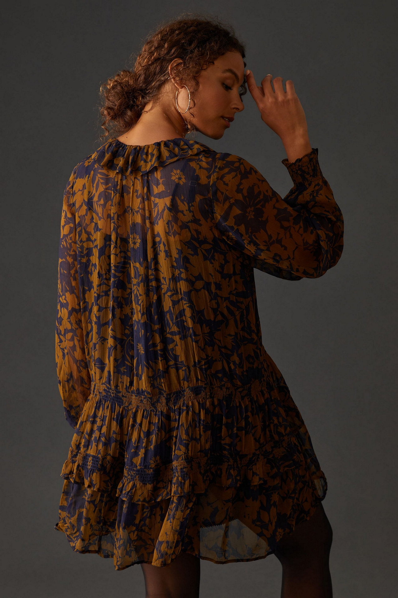 The Marais Printed Chiffon Mini Dress